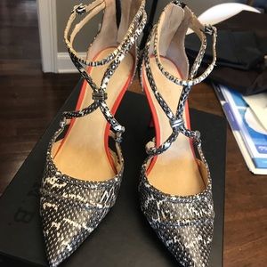 L.A.M.B. Stiletto snakeskin pumps